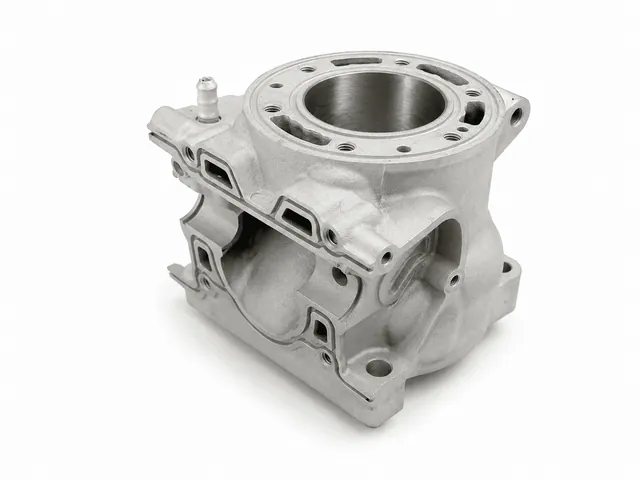 Recromado del cilindro KTM SX 125 de 2 tiempos Cilindro KTM EXC/SX 125 de 2 tiempos recromado con restauración del recubrimiento de níquel-carburo de silicio y pulido T-Shape.